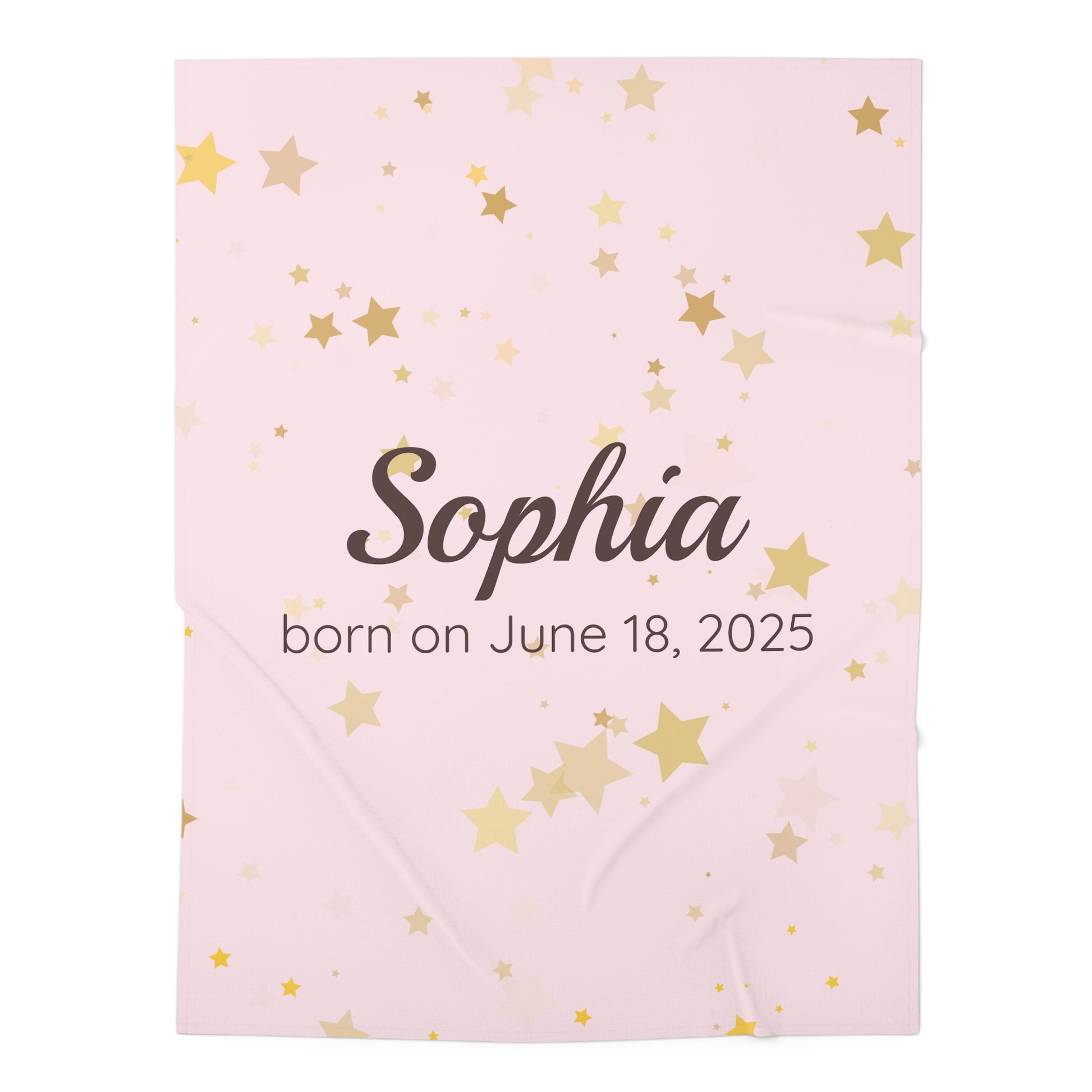 Personalized Baby Name and Birth Date Swaddle Blanket