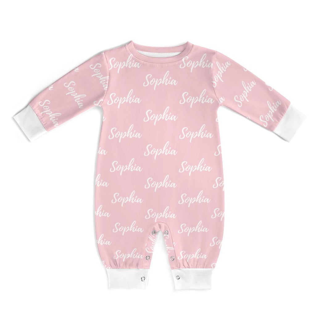 Personalized Baby Romper with Name – Pink Collection