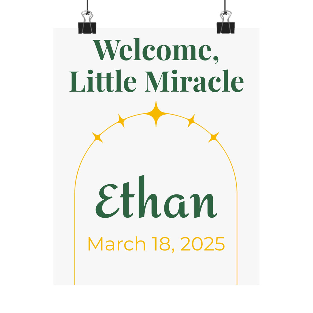 Personalized Nursery Poster – "Starry Arch"