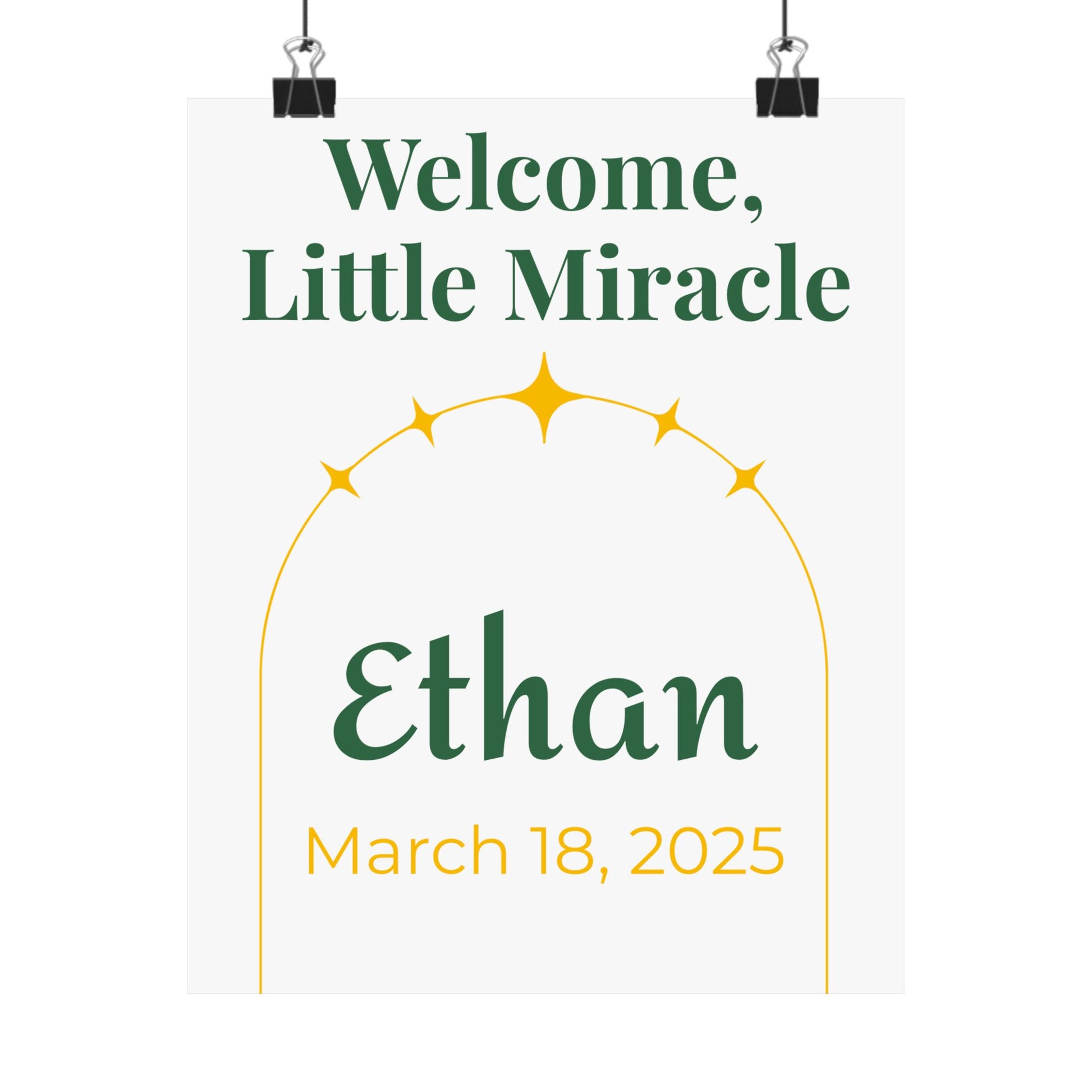 Personalized Nursery Poster – "Starry Arch"