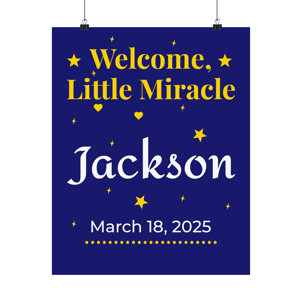 Personalized Nursery Poster – Midnight Sky”