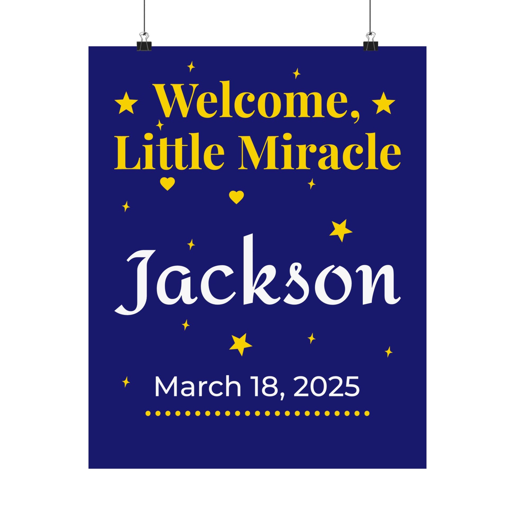 Personalized Nursery Poster – Midnight Sky”