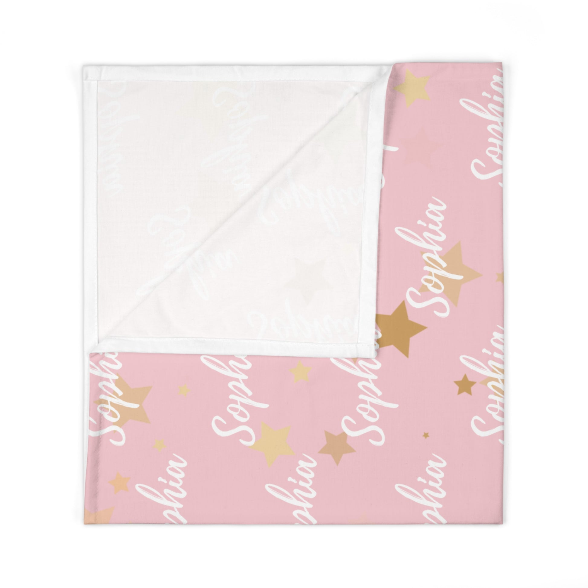 Personalized Baby Swaddle Blanket – Blush Pink Collection