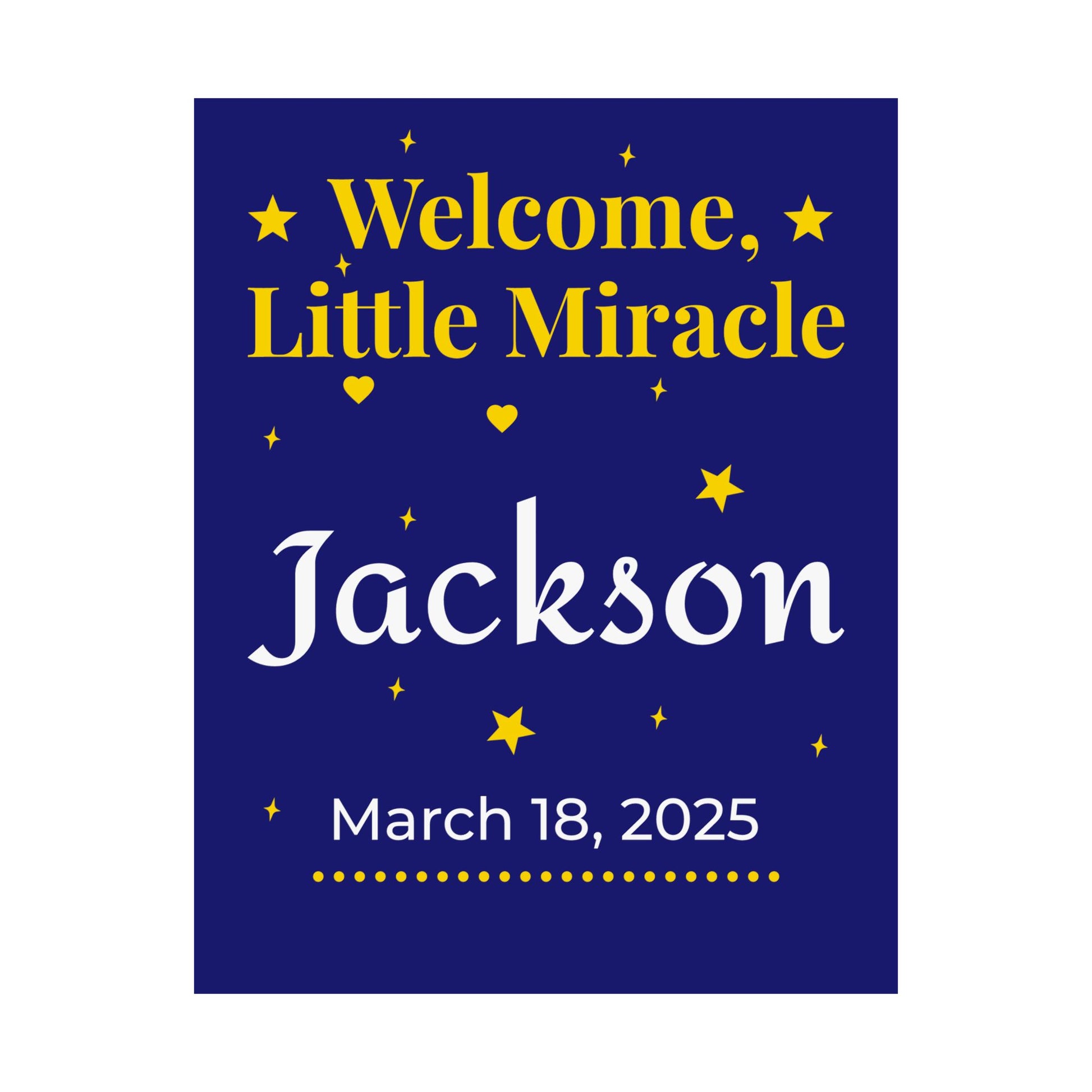 Personalized Nursery Poster – Midnight Sky”