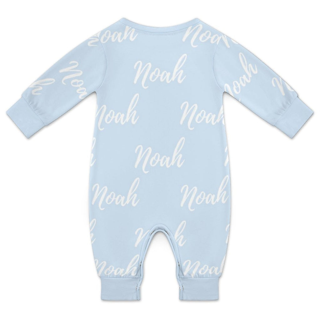 Personalized Baby Romper with Name – Blue Collection