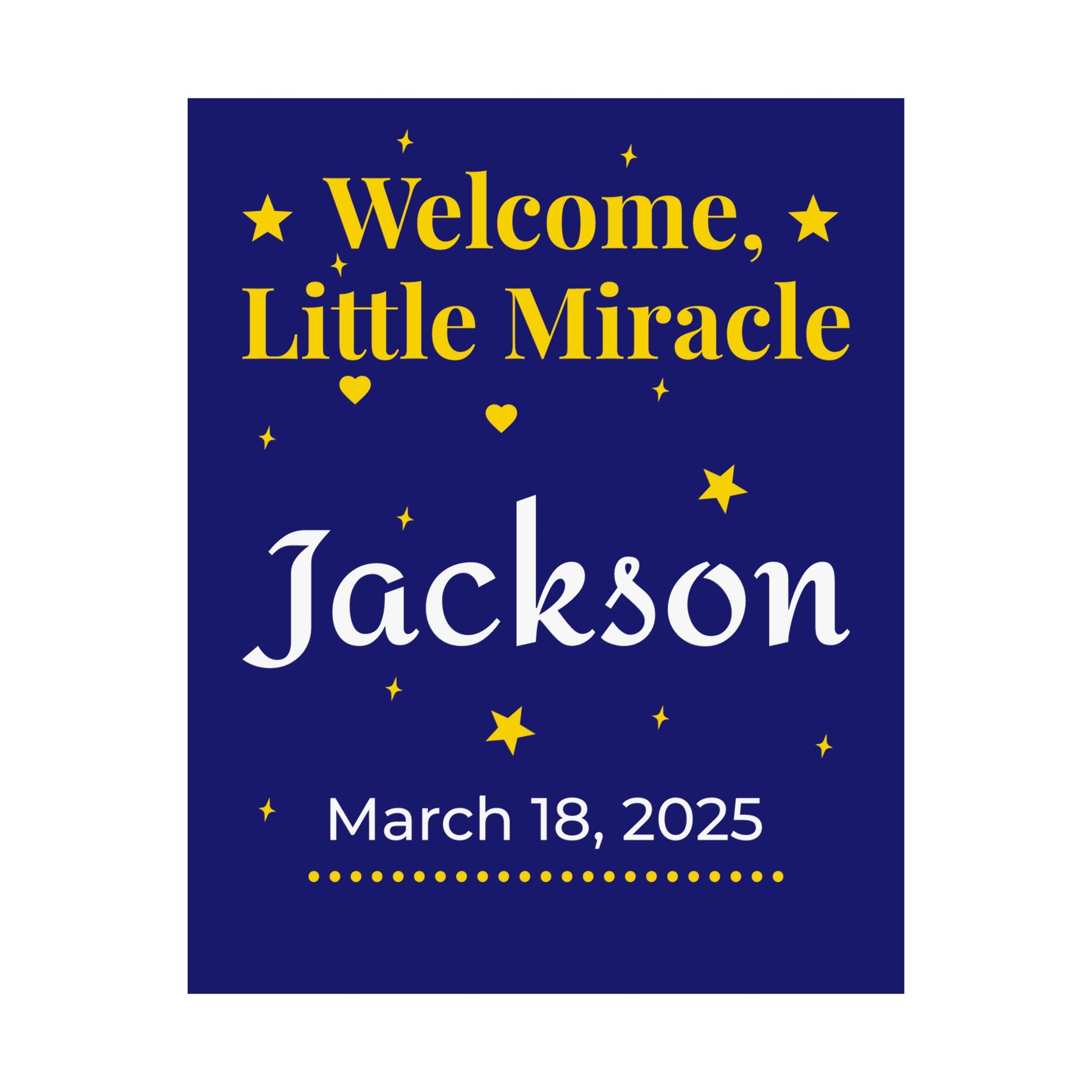 Personalized Nursery Poster – Midnight Sky”