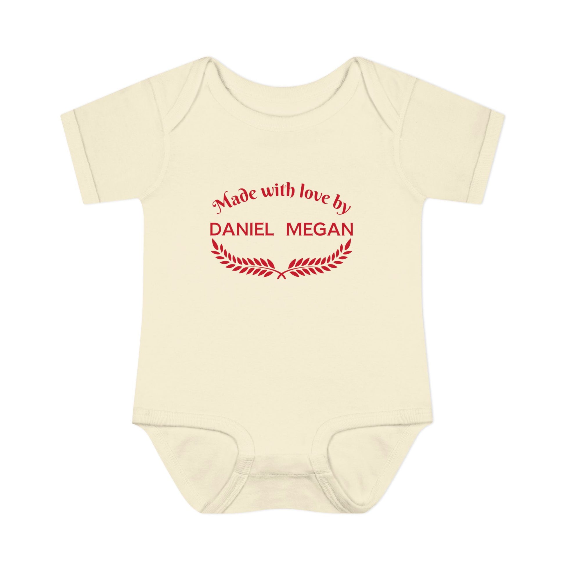 Personalized Baby Bodysuit – Made with Love by Mom & Dad