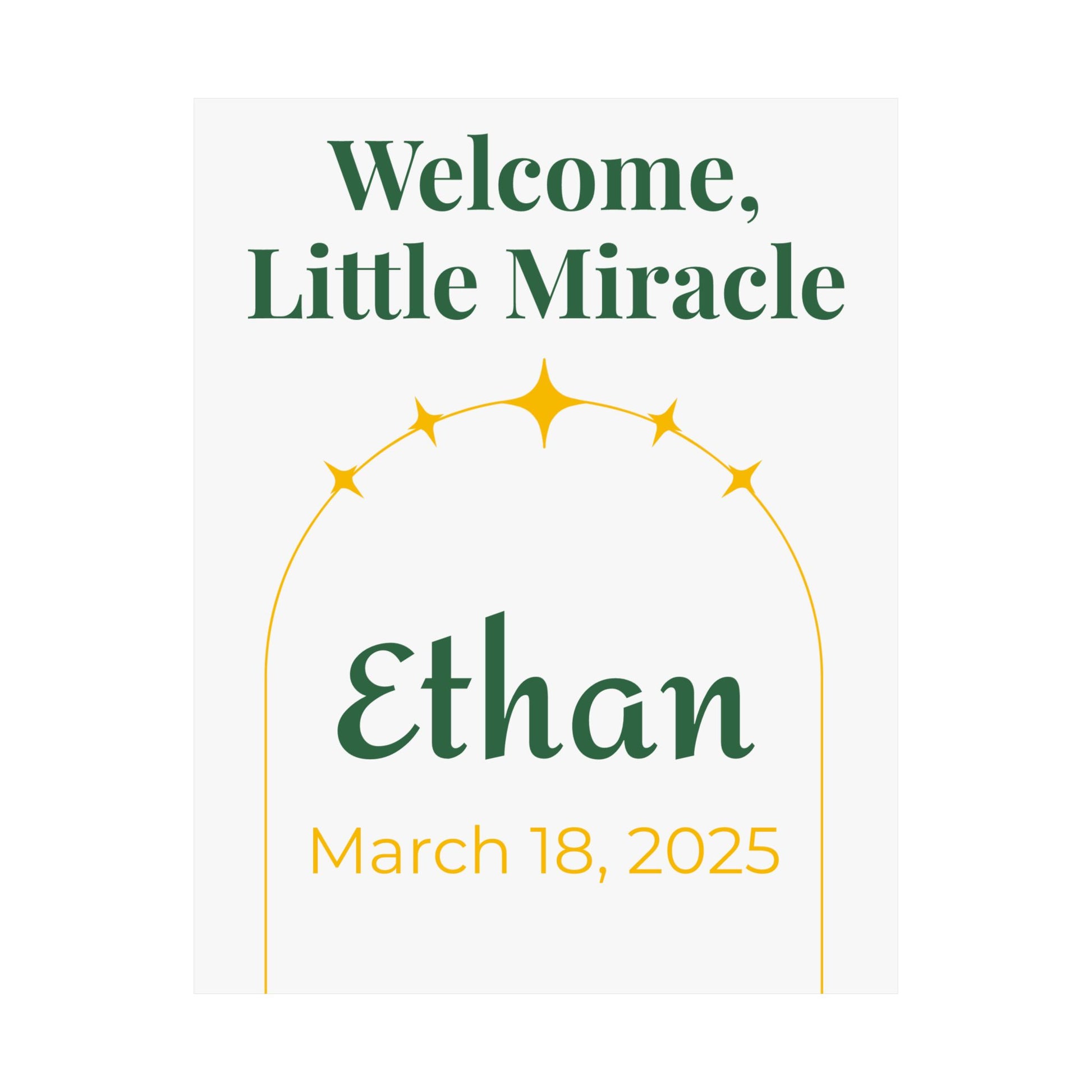Personalized Nursery Poster – "Starry Arch"
