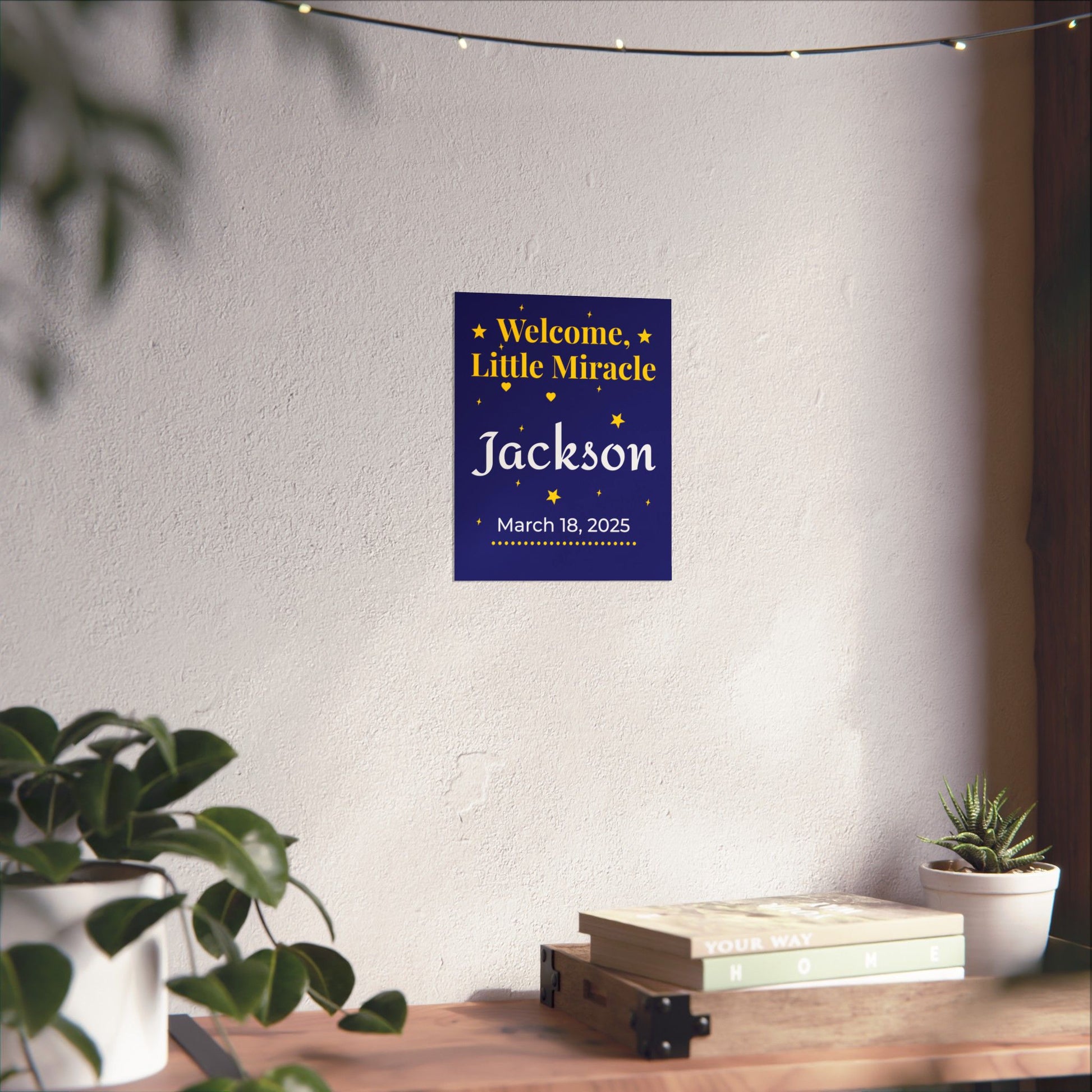 Personalized Nursery Poster – Midnight Sky”