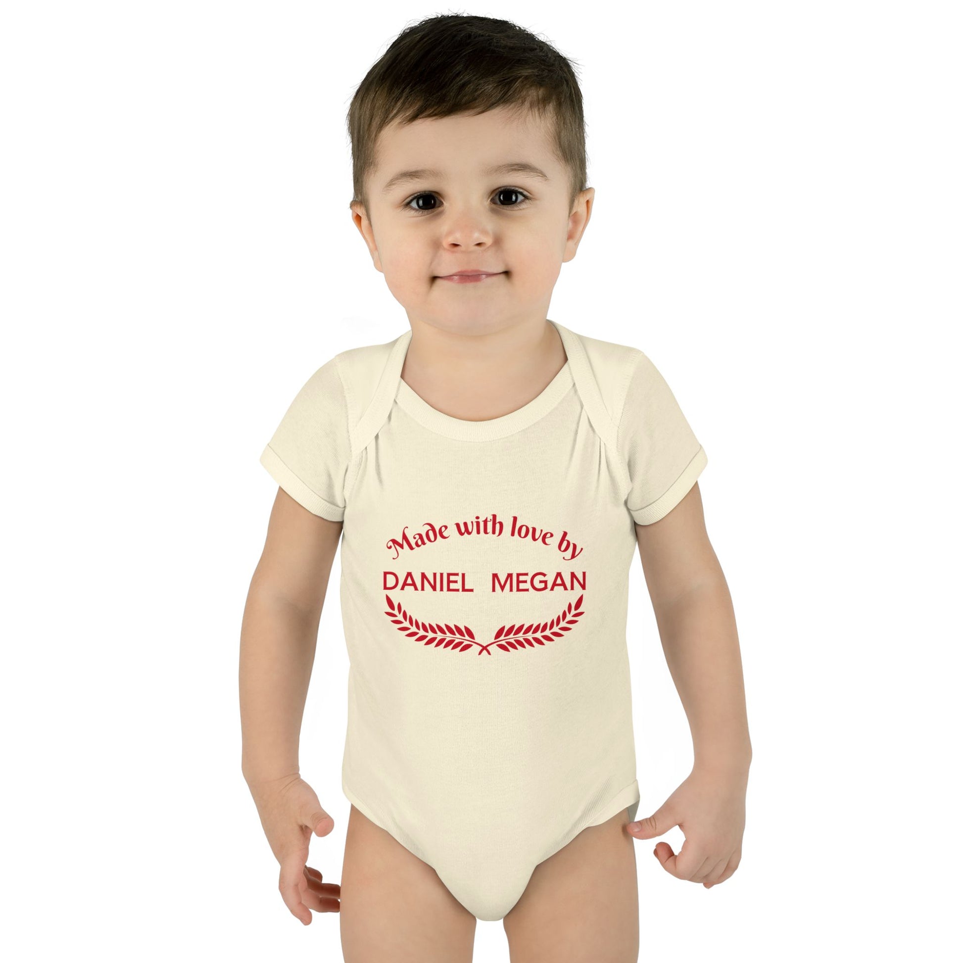 Personalized Baby Bodysuit – Made with Love by Mom & Dad