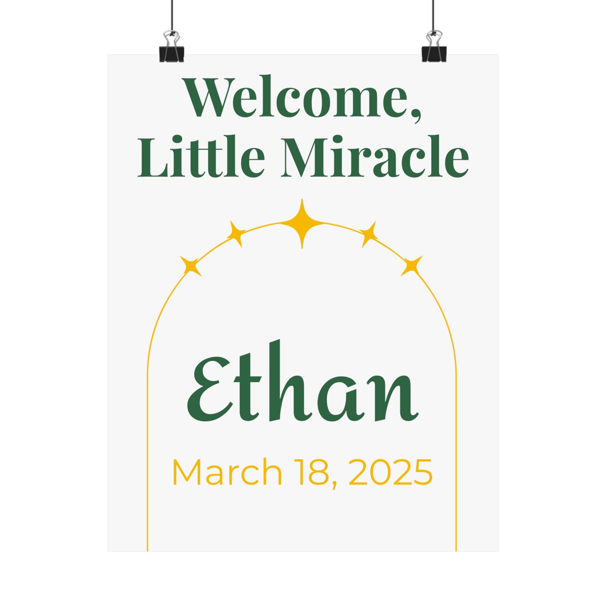 Personalized Nursery Poster – "Starry Arch"