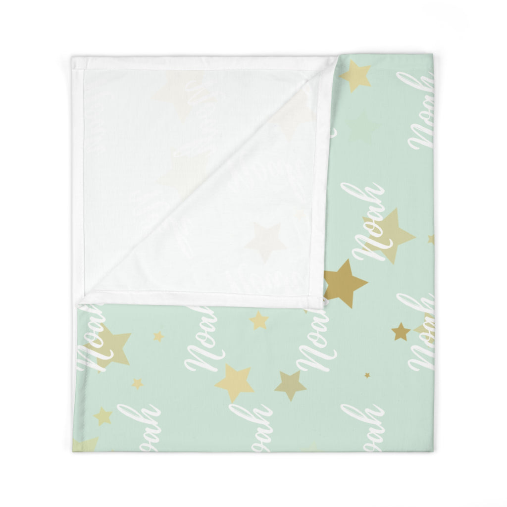 Personalized Baby Swaddle Blanket – Sage Green Collection