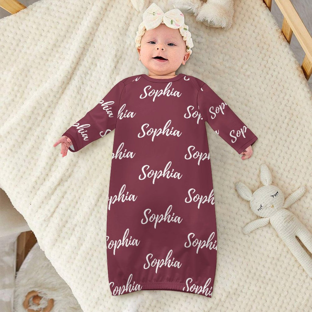 Personalized Baby Sleeper Gown With Name – Pink Collection