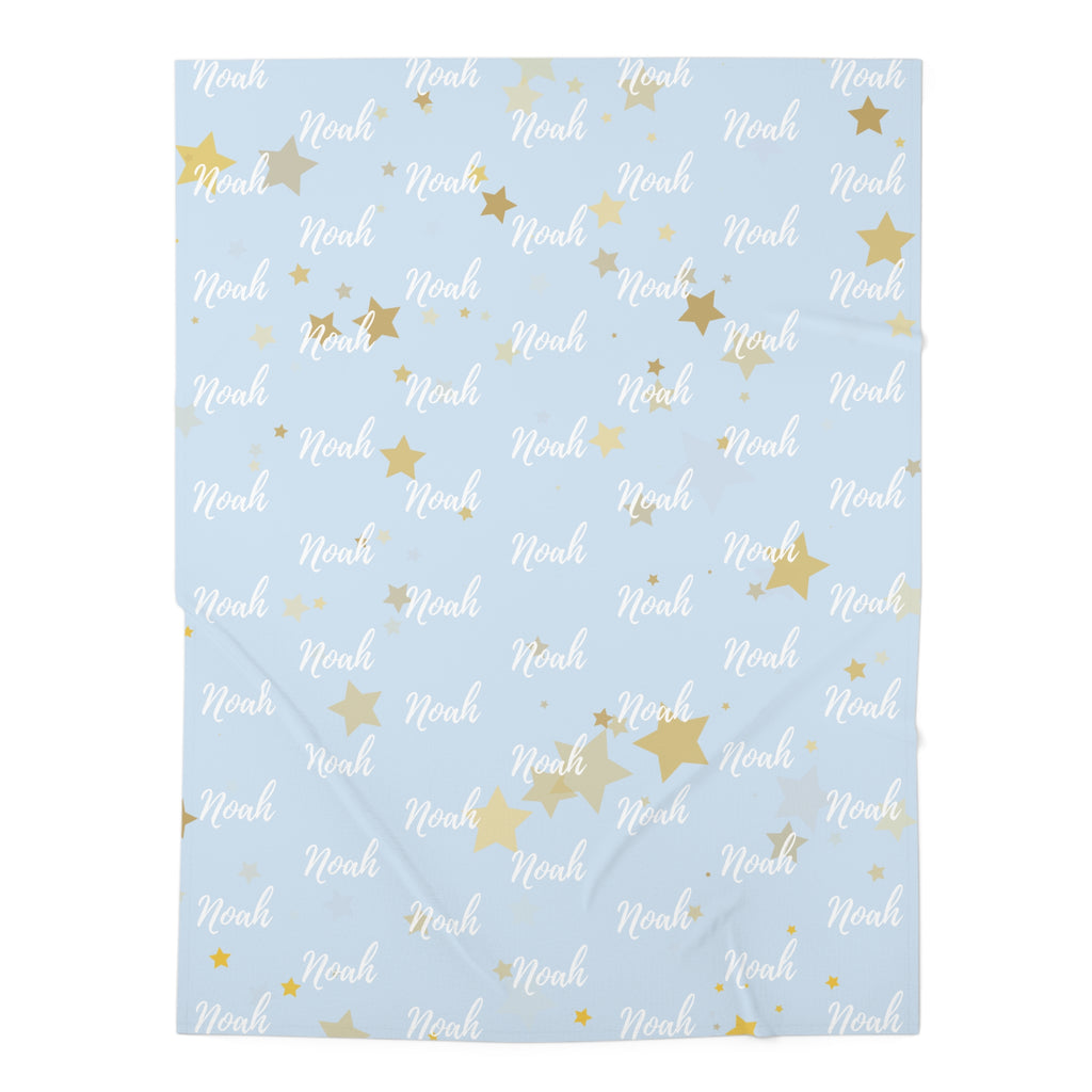 Personalized Baby Swaddle Blanket – Sky Blue Collection