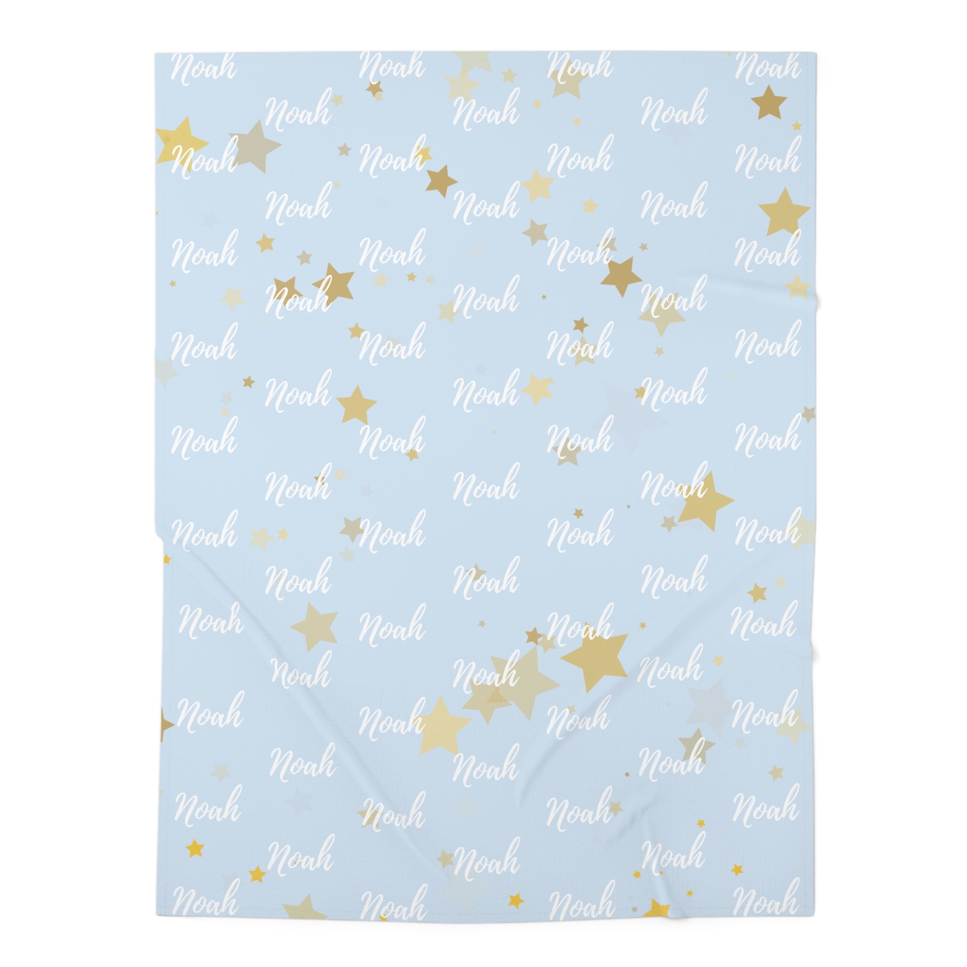 Personalized Baby Swaddle Blanket – Sky Blue Collection