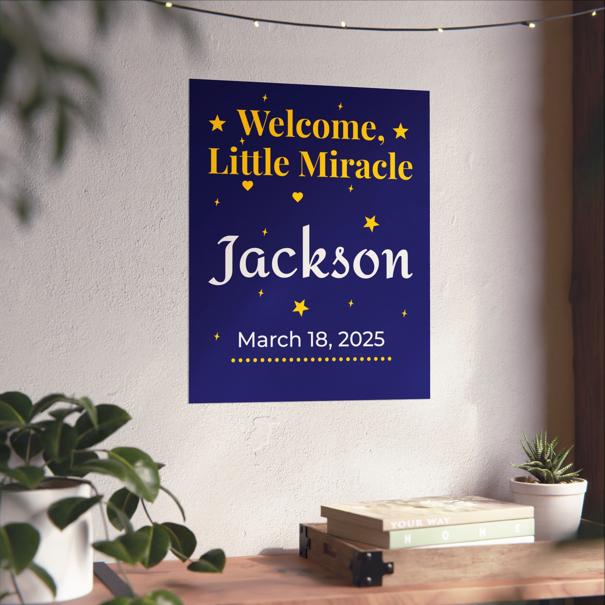 Personalized Nursery Poster – Midnight Sky”