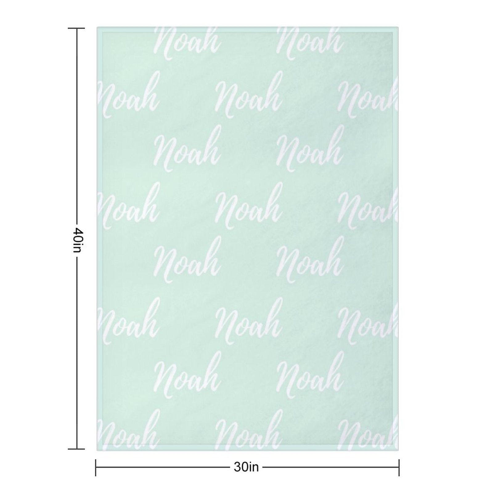 Personalized Color Blanket Green Collection - Small