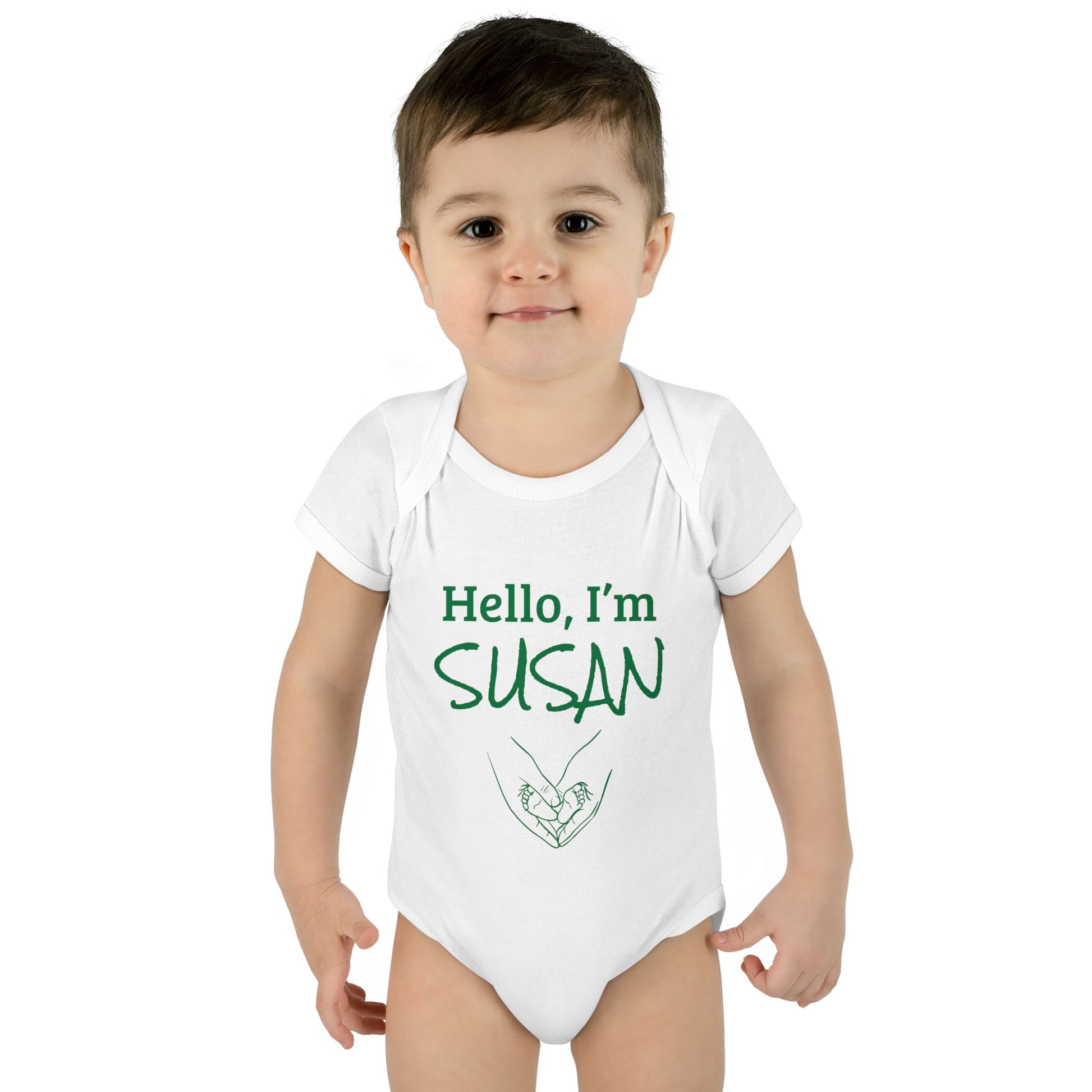 Personalized Baby Bodysuit – Hello, I'm