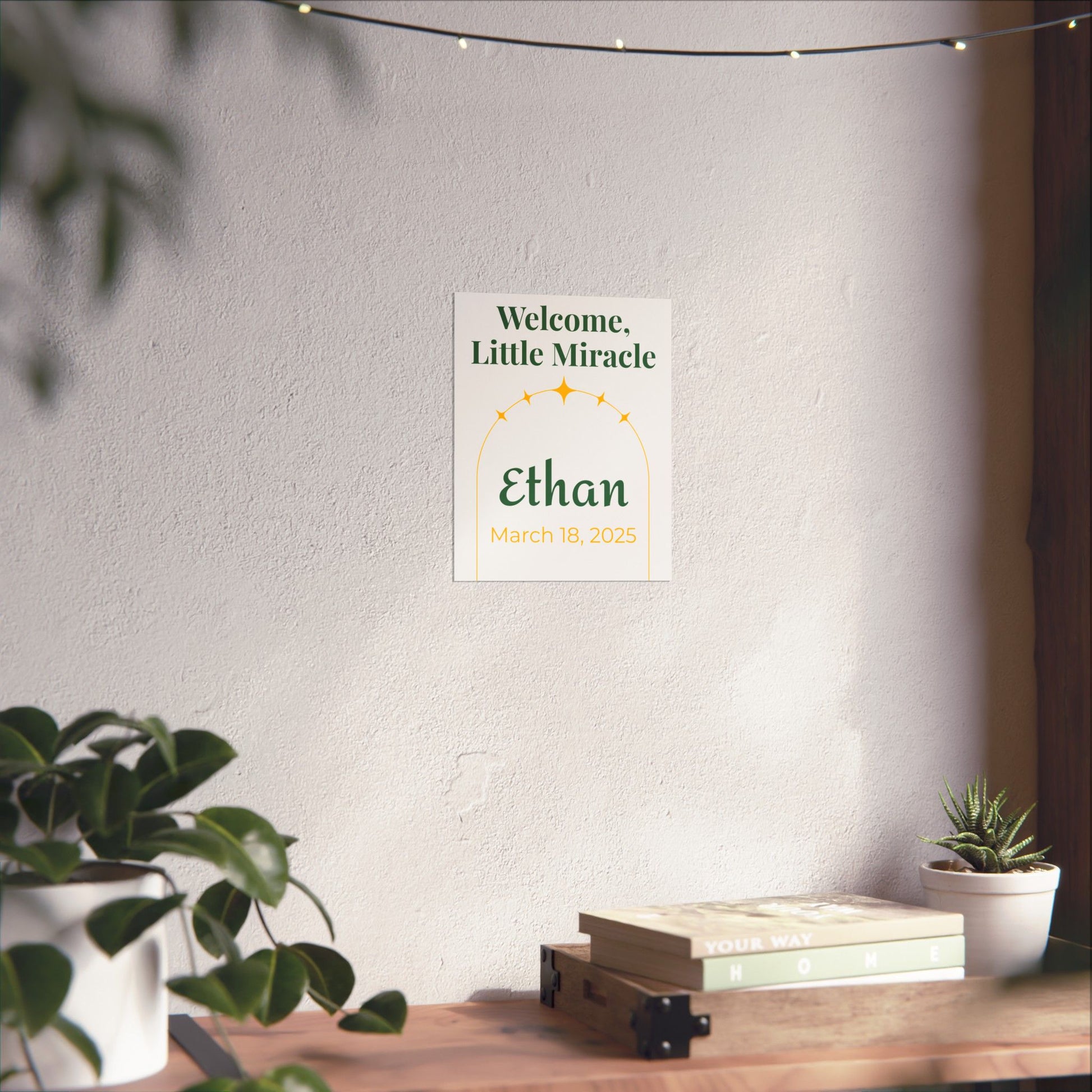 Personalized Nursery Poster – "Starry Arch"