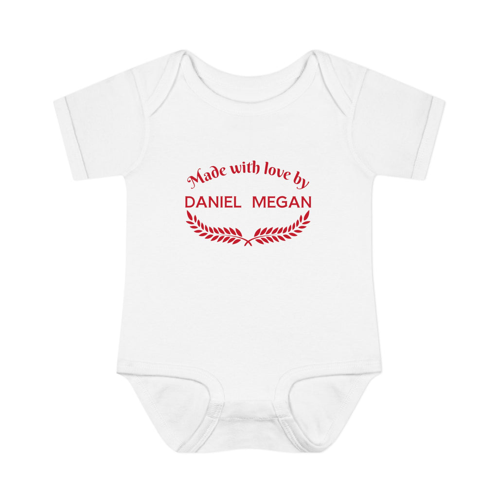 Personalized Baby Bodysuit – Made with Love by Mom & Dad