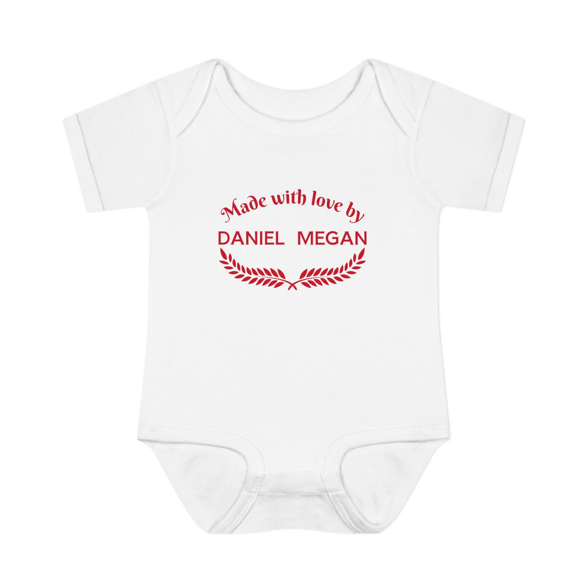 Personalized Baby Bodysuit – Made with Love by Mom & Dad