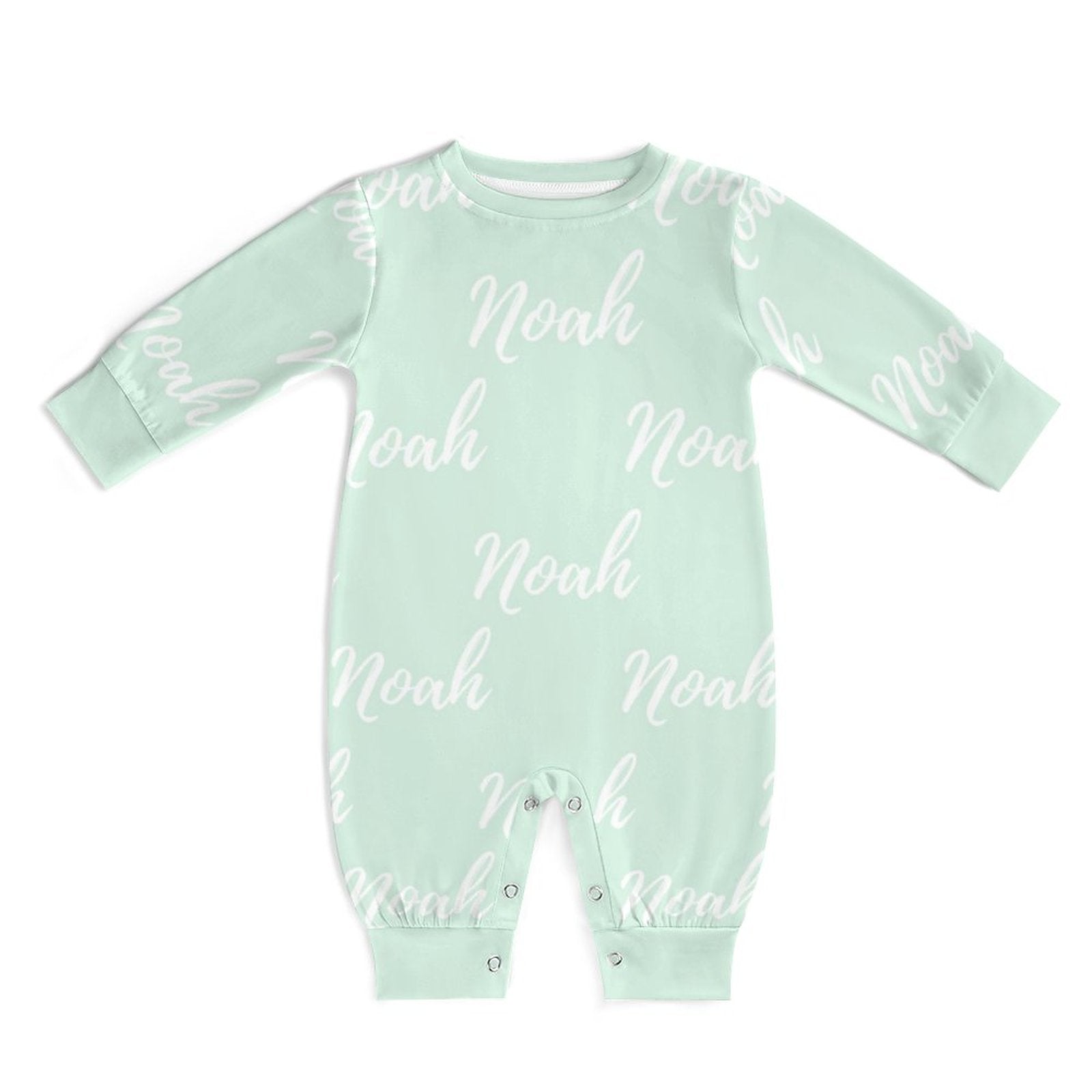 Personalized Baby Romper with Name – Green Collection