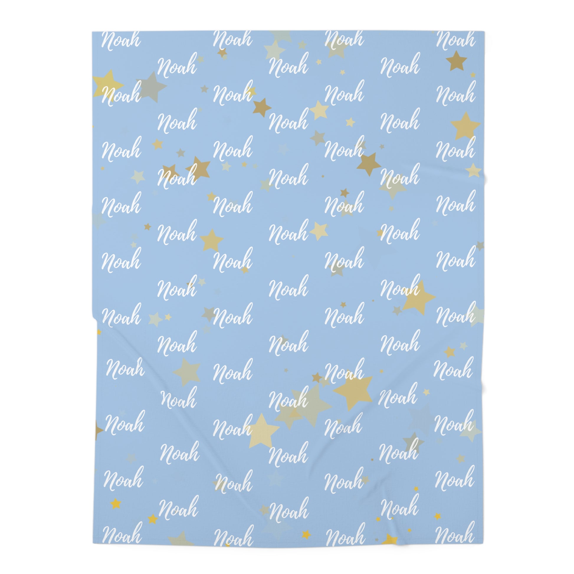 Personalized Baby Swaddle Blanket – Sky Blue Collection