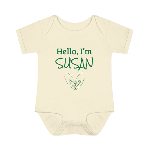 Personalized Baby Bodysuit – Hello, I'm
