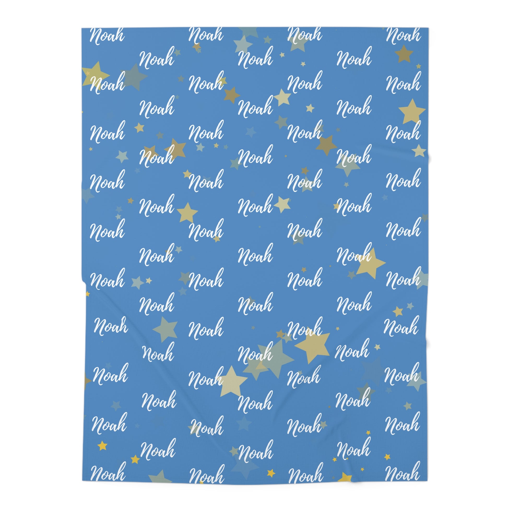 Personalized Baby Swaddle Blanket – Sky Blue Collection