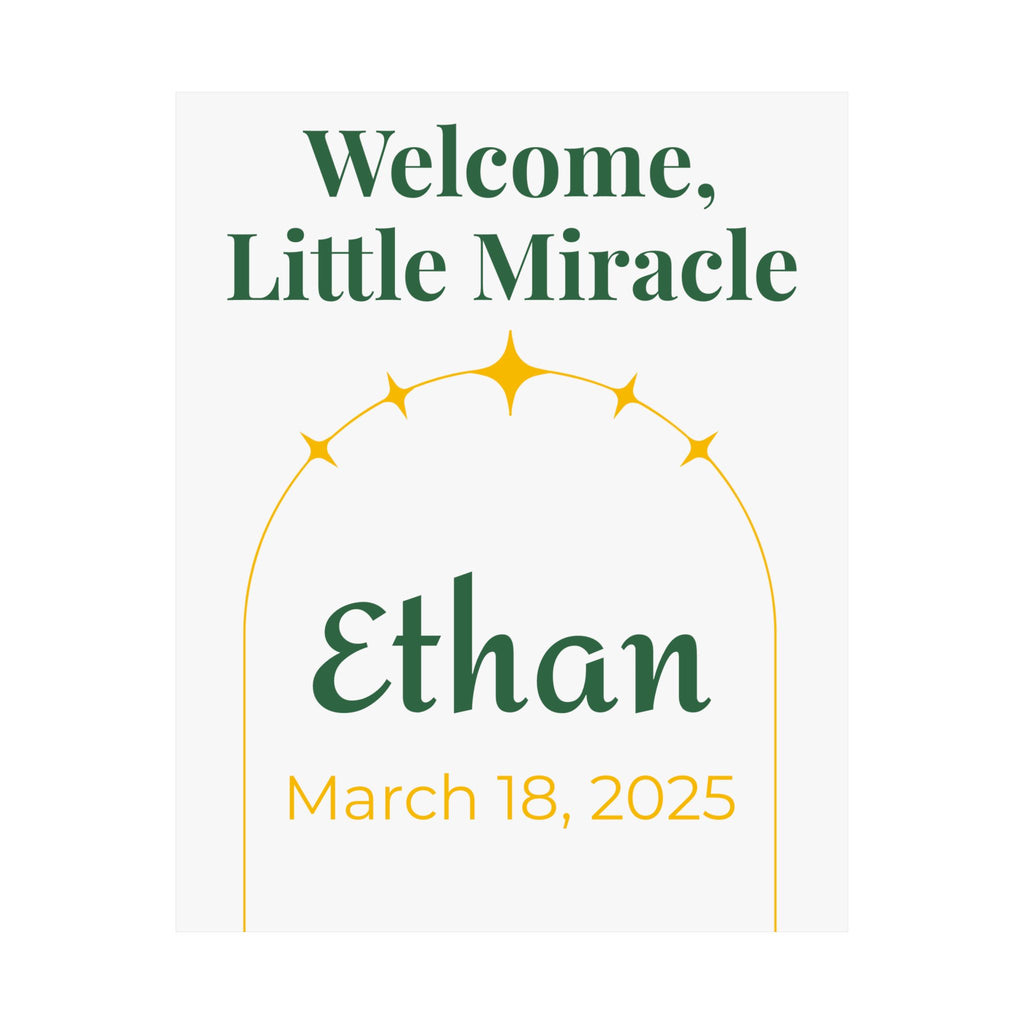Personalized Nursery Poster – "Starry Arch"