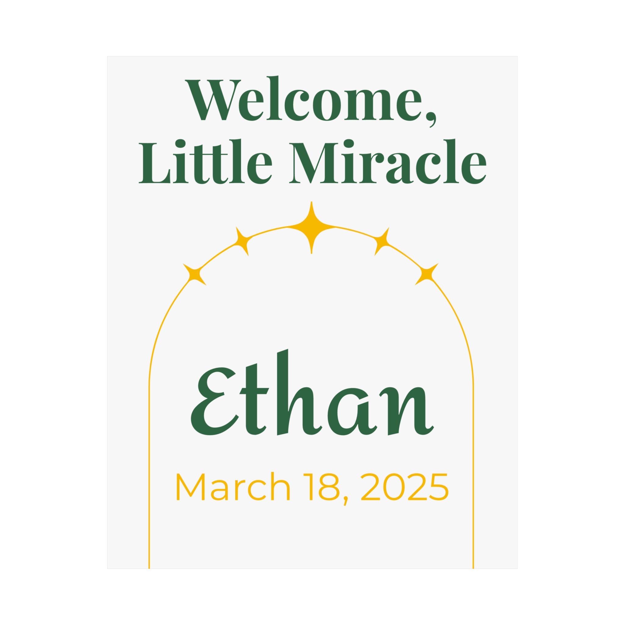 Personalized Nursery Poster – "Starry Arch"