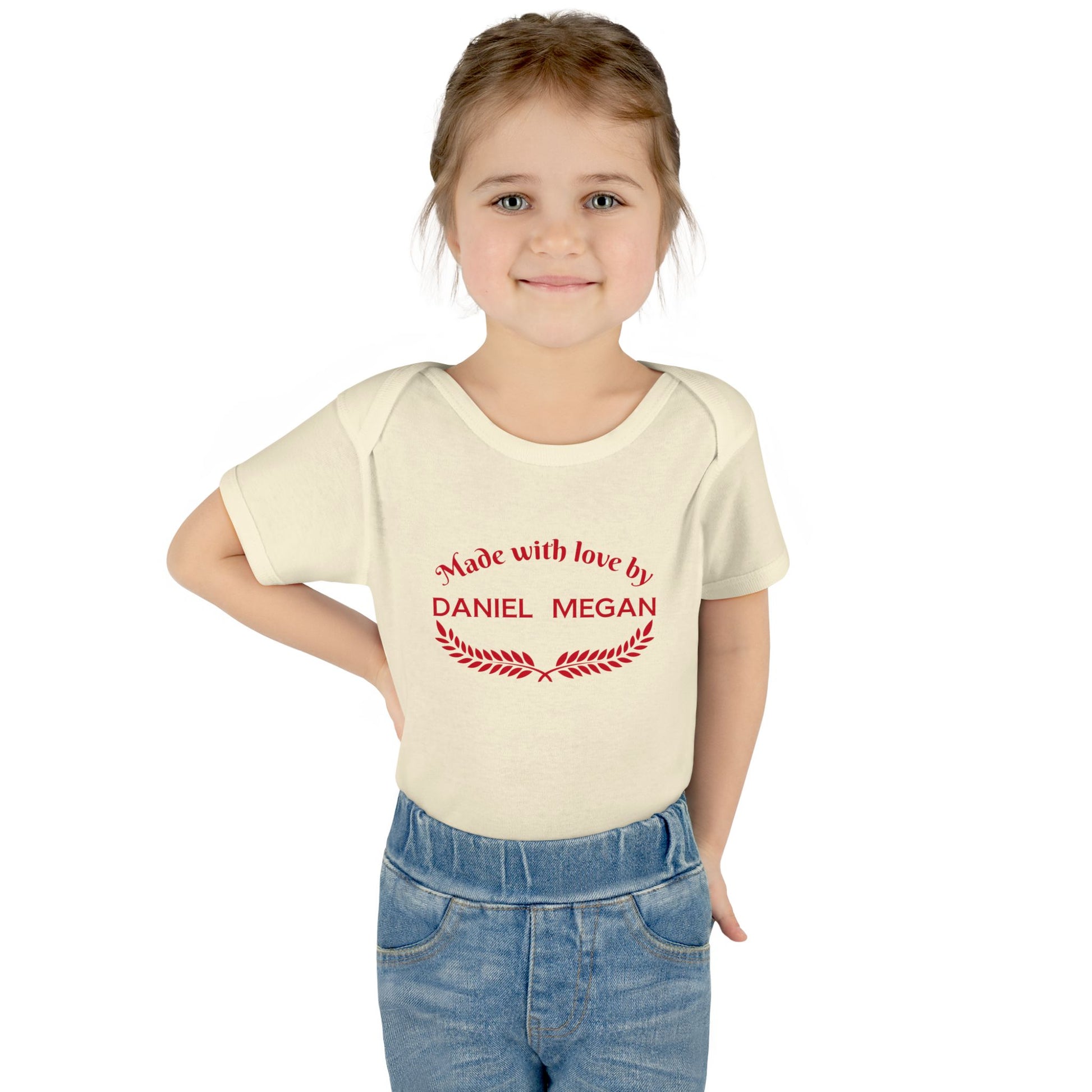 Personalized Baby Bodysuit – Made with Love by Mom & Dad