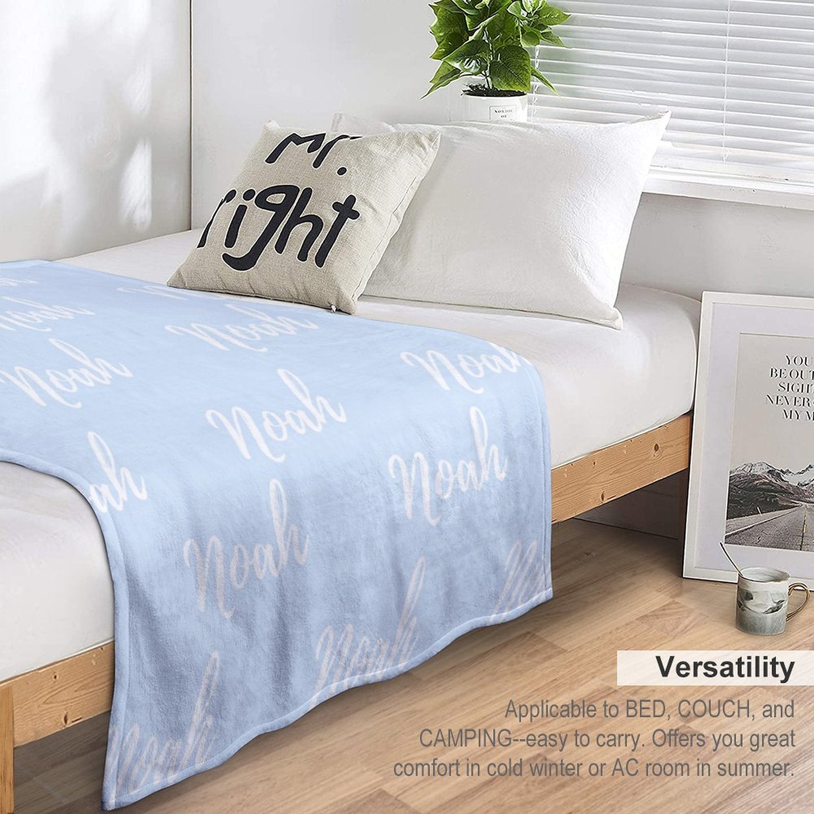 Personalized Color Blanket Blue Collection - Small