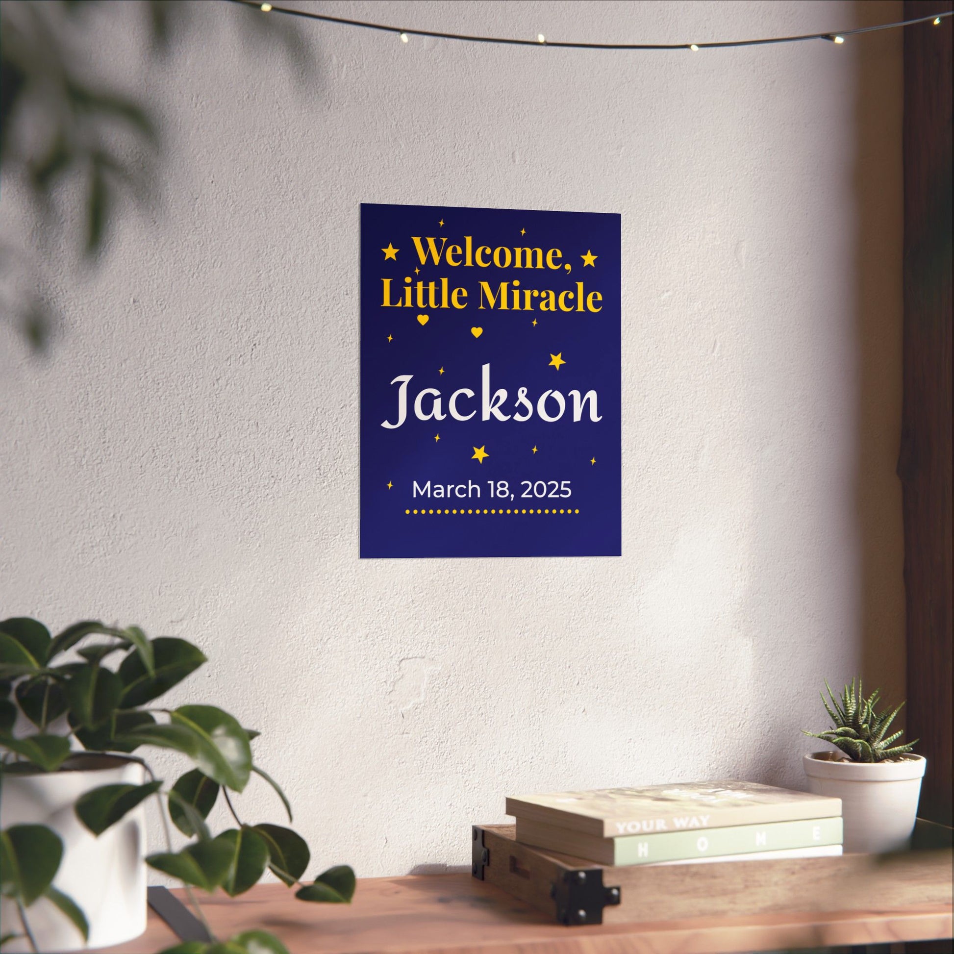 Personalized Nursery Poster – Midnight Sky”