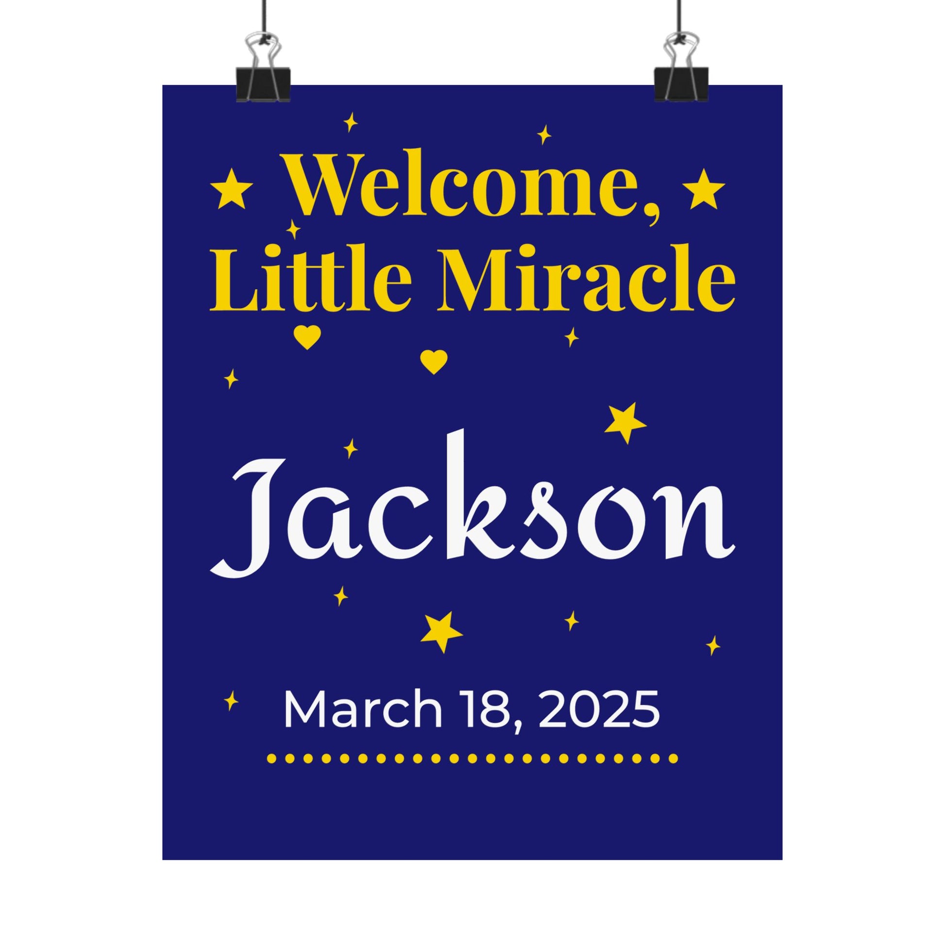 Personalized Nursery Poster – Midnight Sky”