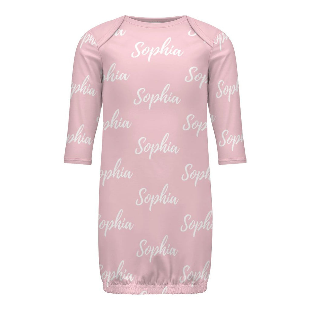 Personalized Baby Sleeper Gown With Name – Pink Collection