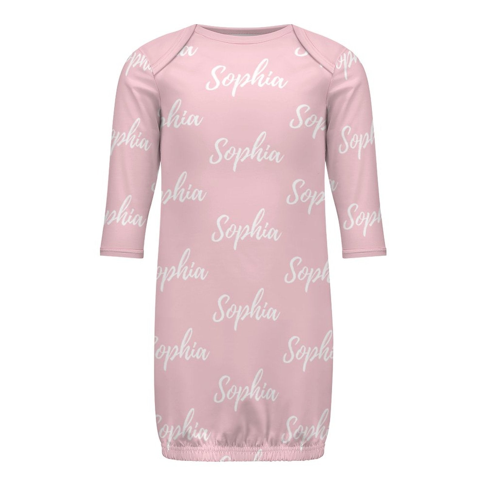 Personalized Baby Sleeper Gown With Name – Pink Collection