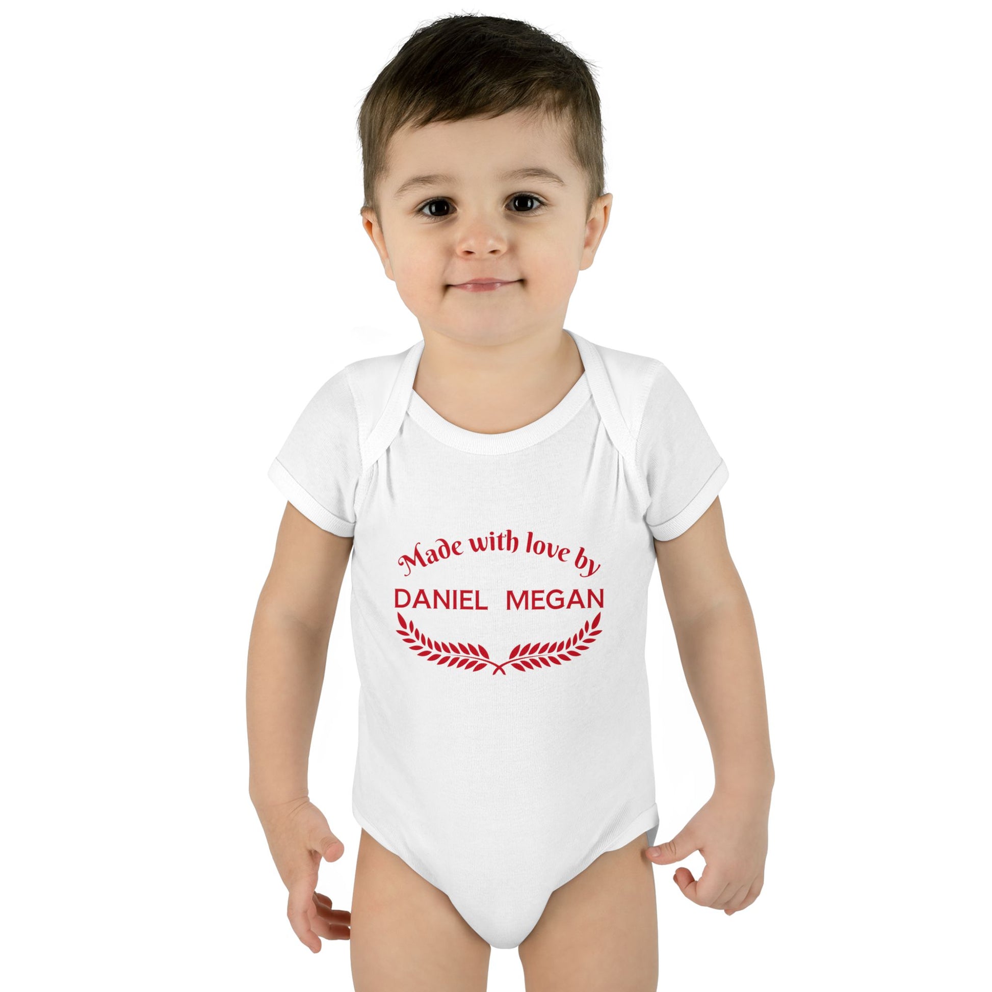 Personalized Baby Bodysuit – Made with Love by Mom & Dad