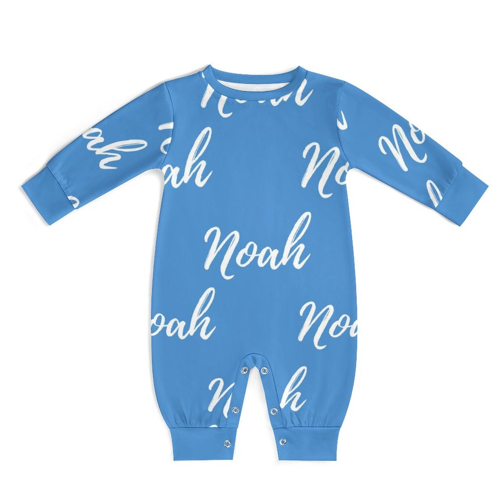 Personalized Baby Romper with Name – Blue Collection