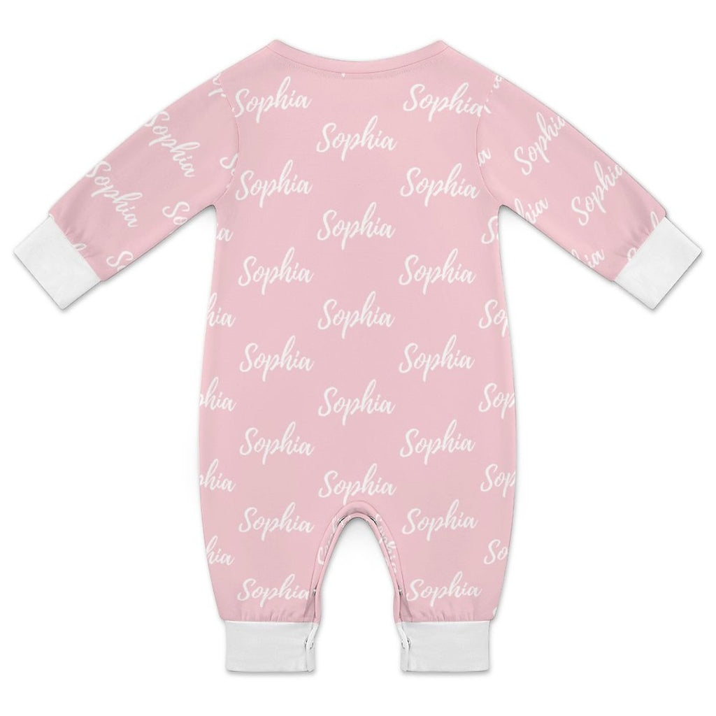 Personalized Baby Romper with Name – Pink Collection
