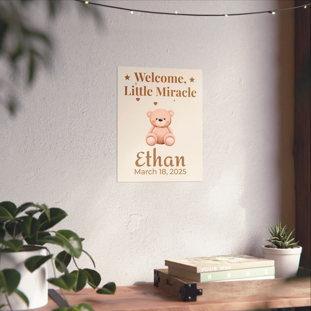 Personalized Nursery Poster – "Teddy Love"
