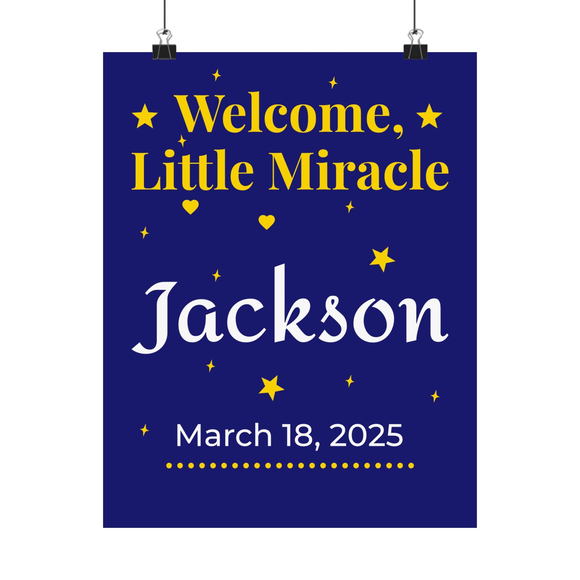 Personalized Nursery Poster – Midnight Sky”