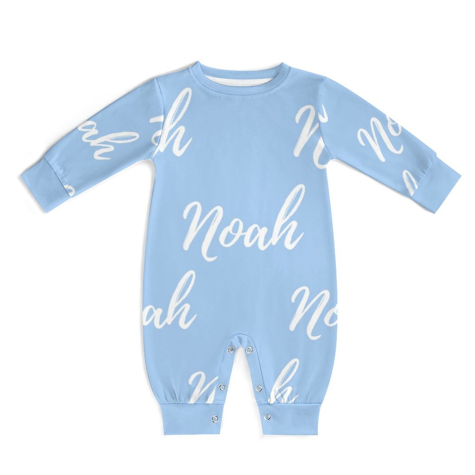 Personalized Baby Romper with Name – Blue Collection
