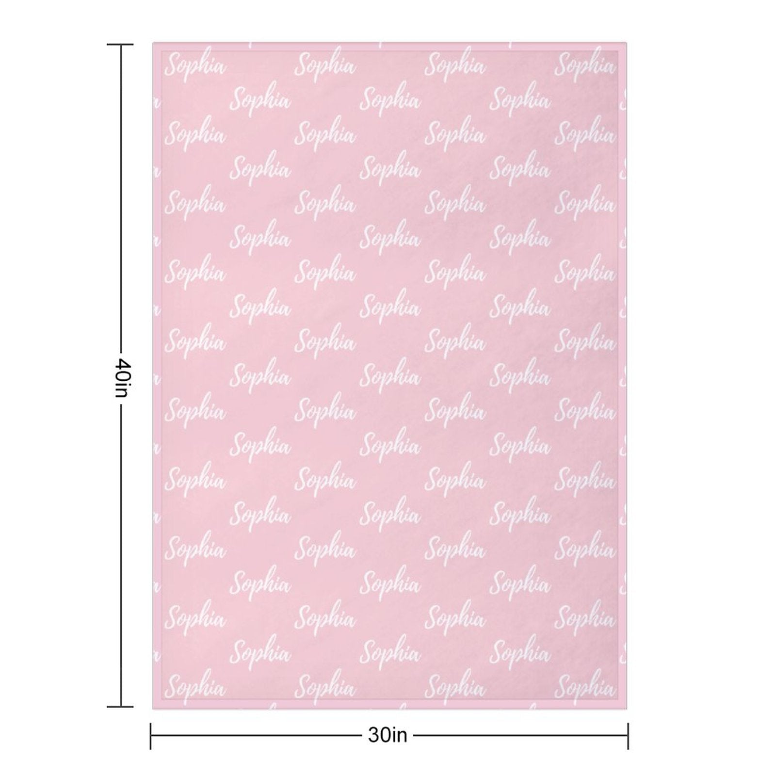 Personalized Color Blanket Pink Collection - Small