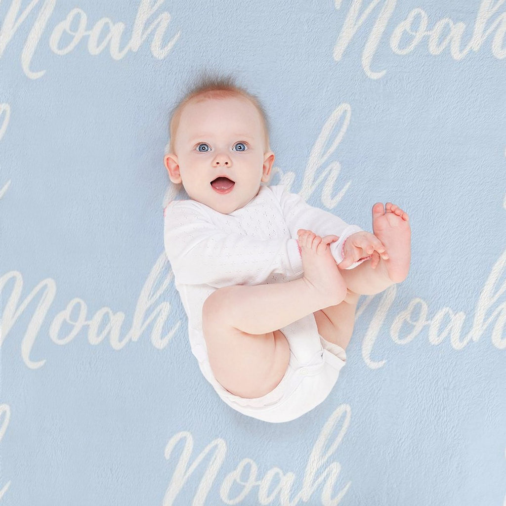 Personalized Color Blanket Blue Collection - Small