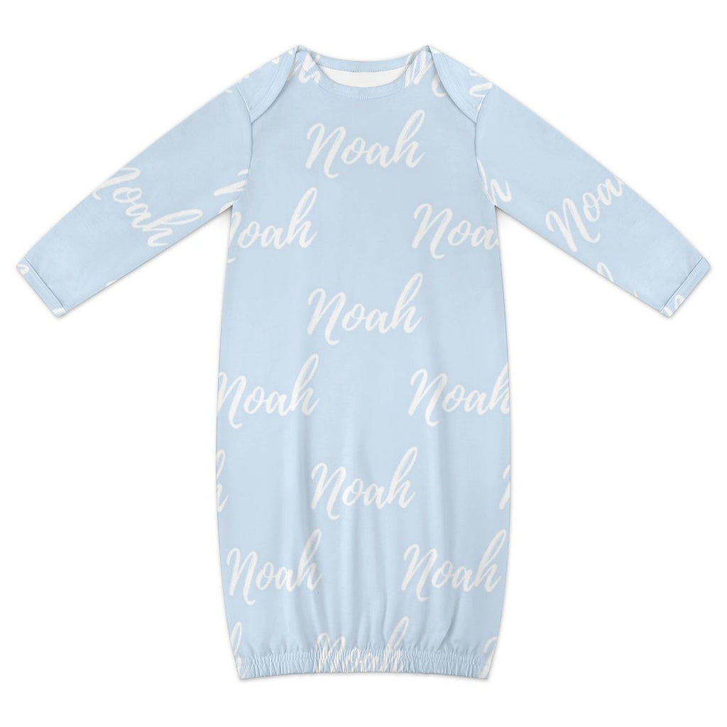 Personalized Baby Sleeper Gown With Name – Blue Collection