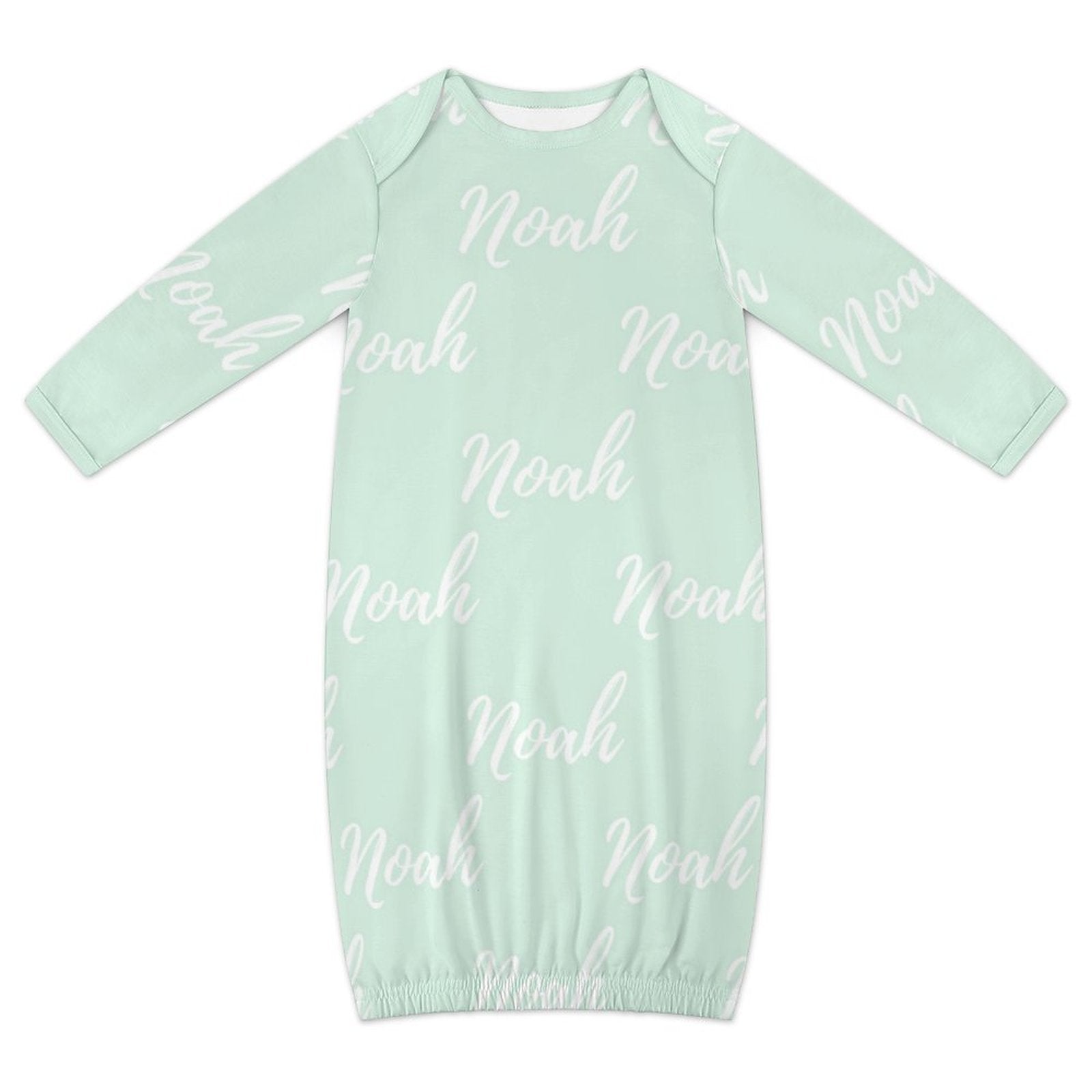 Personalized Baby Sleeper Gown With Name – Green Collection