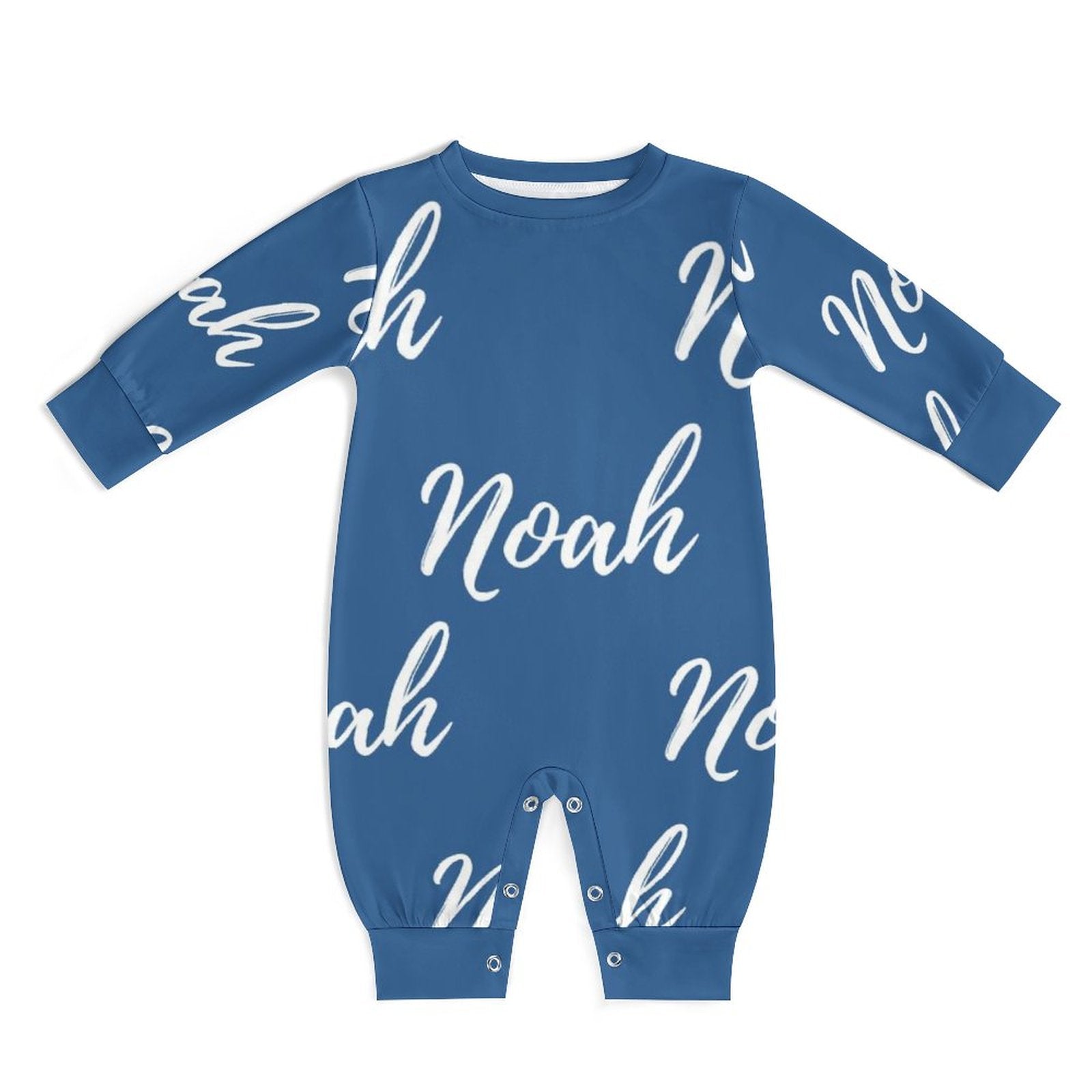 Personalized Baby Romper with Name – Blue Collection